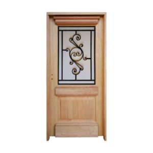 puerta en madera maciza, con estilo colonial. madera en cedro o paraiso. Carpintería en mendoza